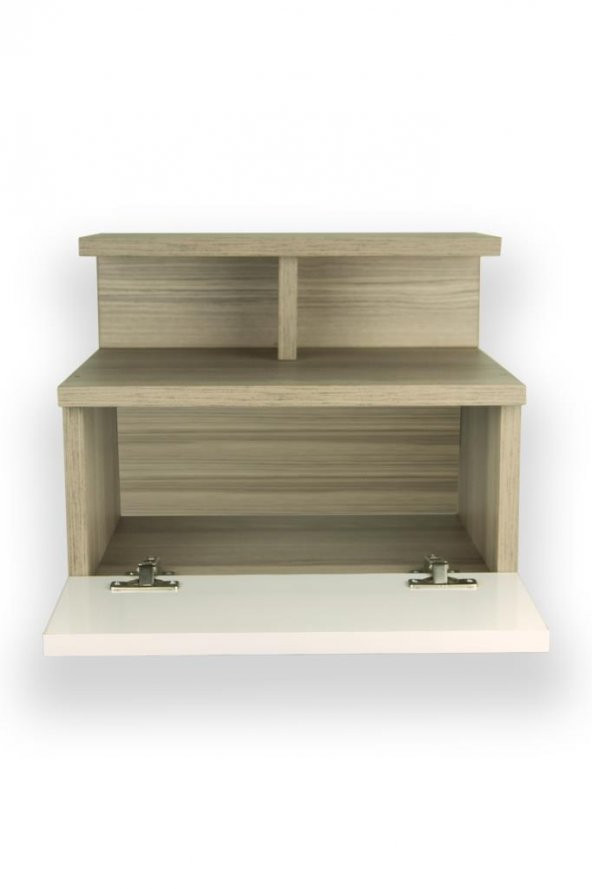 Çok Amaçlı Başucu Komodin Şifonyer Raf Ahşap Mini Organizer Yatak Odası Duvara Monte Komidin - 5