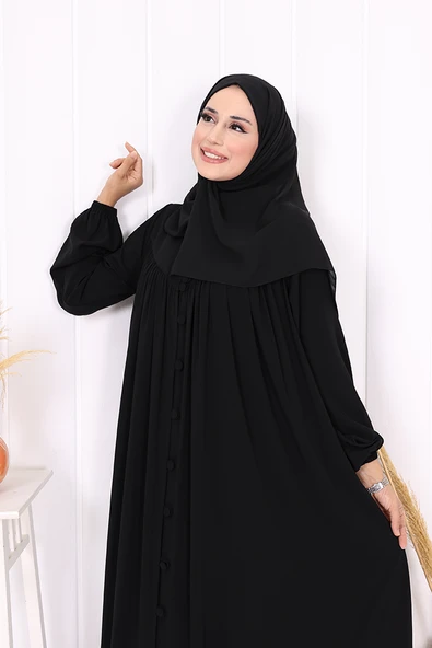 Robalı Britli Ferace 6022 Siyah - Resim 6