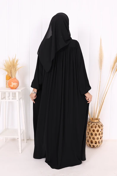 Robalı Britli Ferace 6022 Siyah - Resim 4