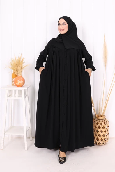 Robalı Britli Ferace 6022 Siyah - Resim 3