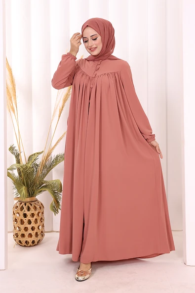 Robalı Britli Ferace 6022 Pudra - Resim 3