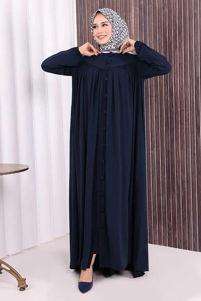 Robalı Britli Ferace 6022 Lacivert - Resim 2