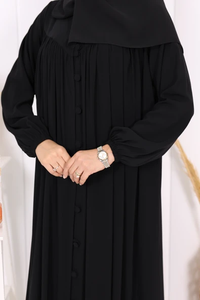 Robalı Britli Ferace 6022 Siyah - Resim 5