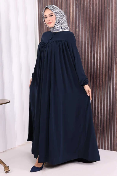 Robalı Britli Ferace 6022 Lacivert - Resim 3