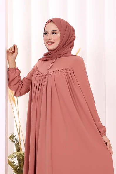 Robalı Britli Ferace 6022 Pudra - Resim 6