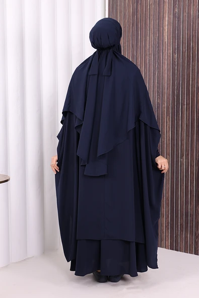 Sufleli Cilbab 6024 Lacivert - Resim 5