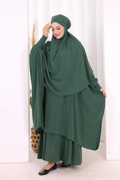 Sufleli Cilbab 6024 Zümrüt - Resim 3