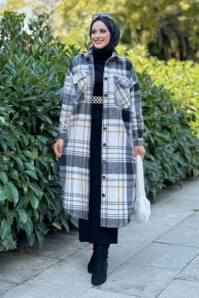 Düğme Detaylı Kaşe Oduncu Gömlek 7620 Hardal