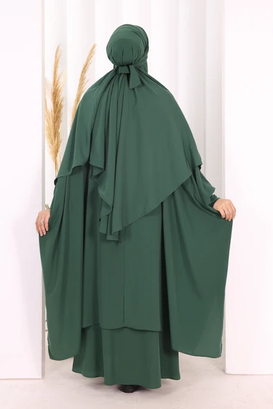 Sufleli Cilbab 6024 Zümrüt - Resim 5