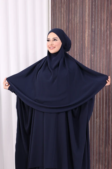 Sufleli Cilbab 6024 Lacivert - Resim 6