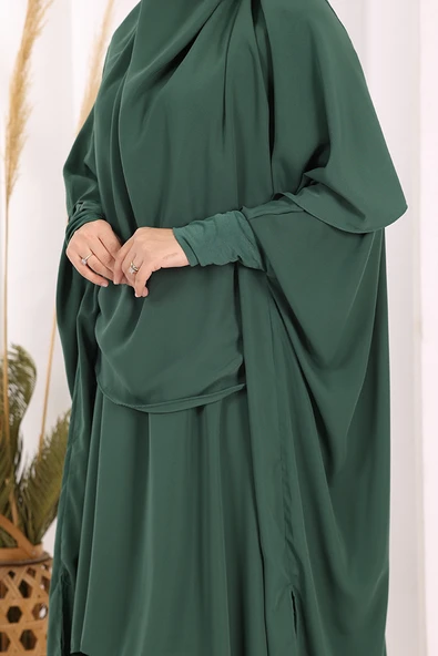 Sufleli Cilbab 6024 Zümrüt - Resim 8