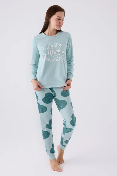 Rolypoly Kadın Su Yeşili Pijama Takım 3470