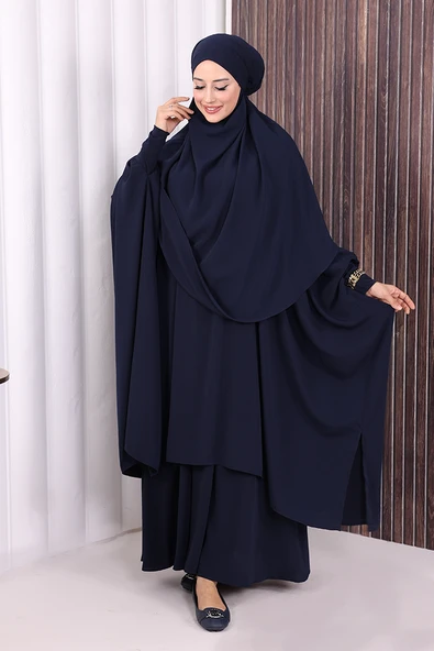 Sufleli Cilbab 6024 Lacivert - Resim 2