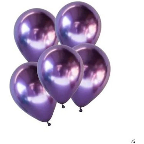 As Violet Metalik Balon 100lü (1 paket)