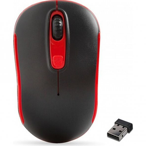 Everest Kablosuz Mouse Siyah Kırmızı Sm-804 (1 adet)