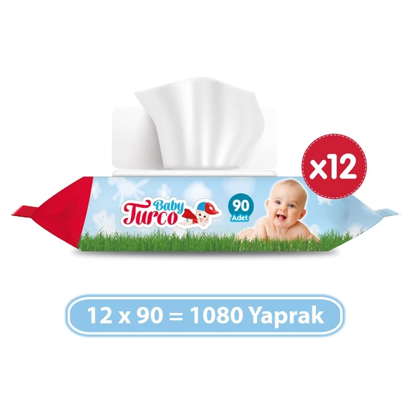 Baby Turco Islak Havlu 12x90 (1080 Yaprak)