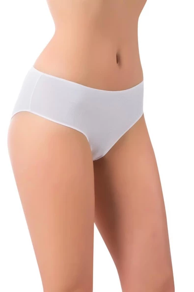 5 Adet Lüx Drm Bayan Bambu Yüksek Bel Bikini Külot Slip 3150 - Resim 3