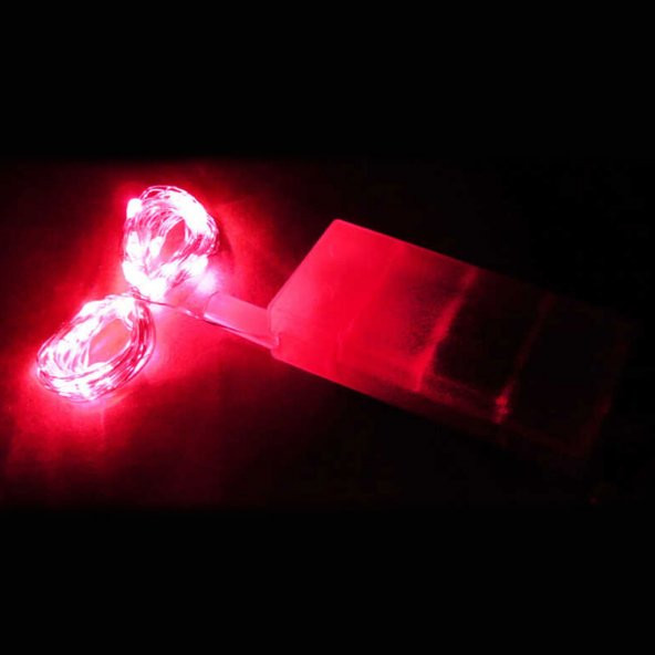 Led Işık Pilli 3 Fonksyonlu Balon Ve Dekorasyon İçin 3 Metre  Kırmızı