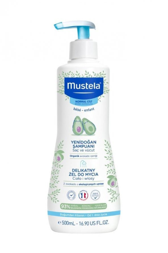 Mustela Gentle Cleansing Gel Yenidoğan Şampuanı 500 ml - 1