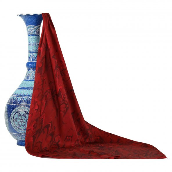 e38 KADIN RENKLİ EBRU EŞARP