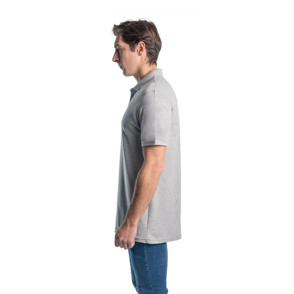 Şensel, Polo Yaka Tişört, Gri -136E131- T-shirt, Tshirt, Kısa Kollu - 2