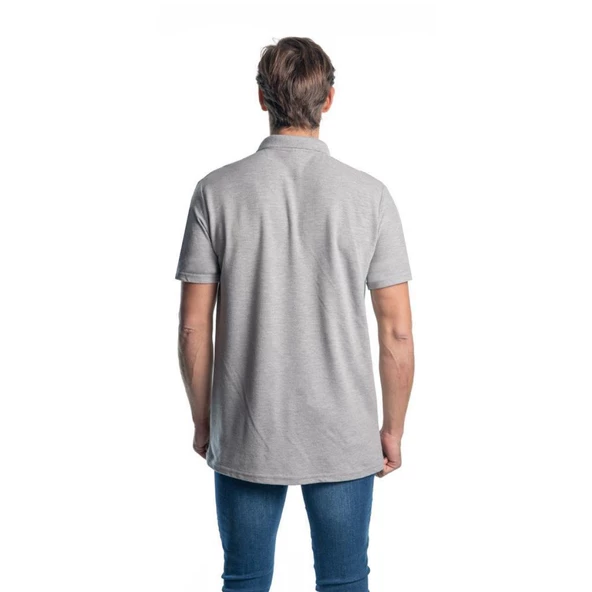 Şensel, Polo Yaka Tişört, Gri -136E131- T-shirt, Tshirt, Kısa Kollu - 3