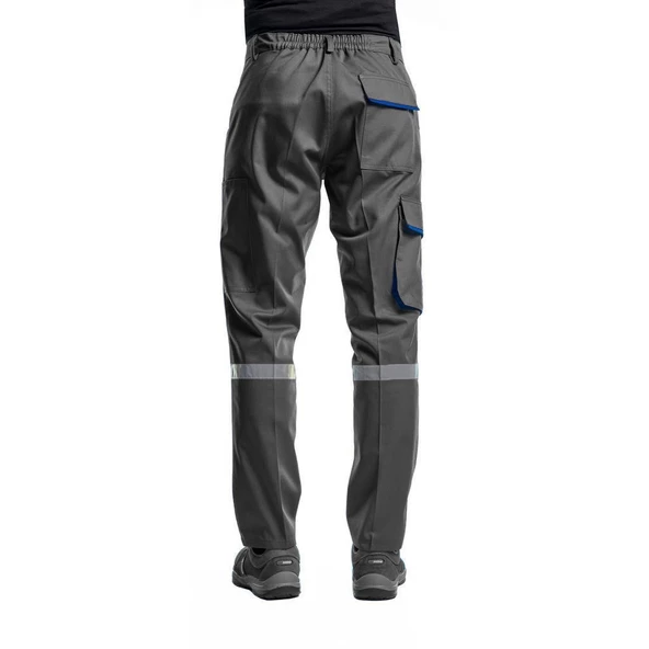 Şensel, Reflektörlü İş Pantolonu, Gri-Saks, Komando Cepli -54E3396- - 3