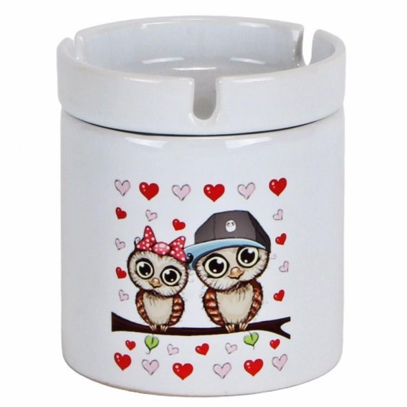 Best Friends Baykuş Puf Yastık Seramik Küllük Baykuş Kupa Hediye Seti - 2