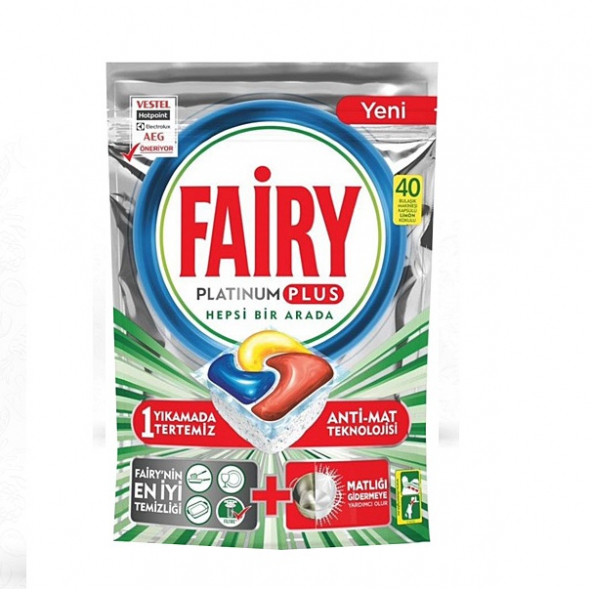 Fairy Platinum Plus Bulaşık Makinesi Tableti 40 Adet