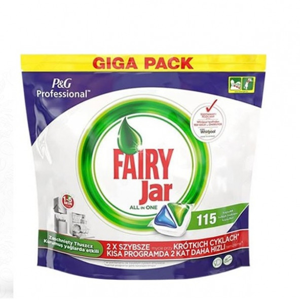 Fairy P&G Professional Jar Hepsi Bir Arada Bulaşık Makinesi Kapsülü 115'li