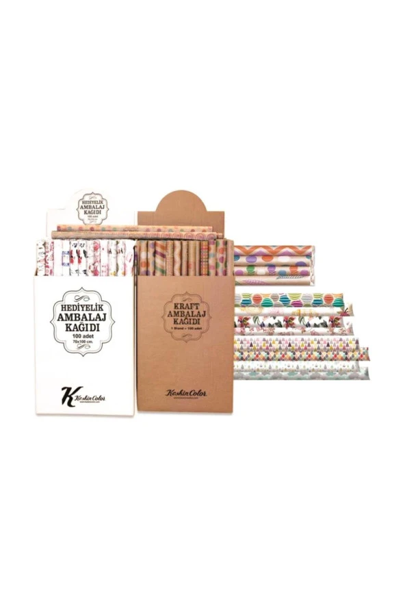 Keskin Color Ambalaj Kağıdı Pastel Tekli Rulo 70X100Cm 100350-99 (100 Rulo)
