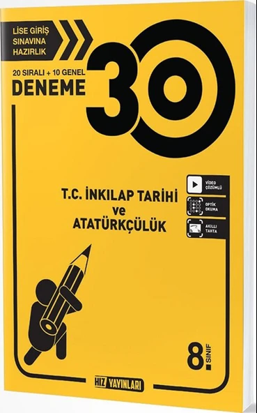 Hız 8.Sınıf T.C. İnkilap Tarihi Ve Atatürkçülük 30 lu Deneme