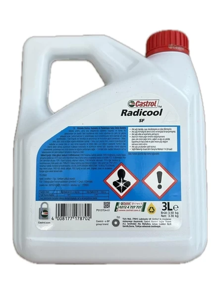 Castrol Radicool Sf 3 Litre Organik Kırmızı Konsantre Antifriz - 2