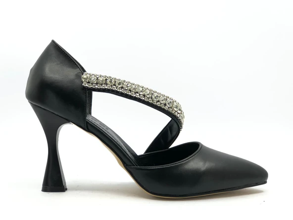 Mehtap Taş Detaylı Kadın Topuklu Ayakkabı Stiletto - 8