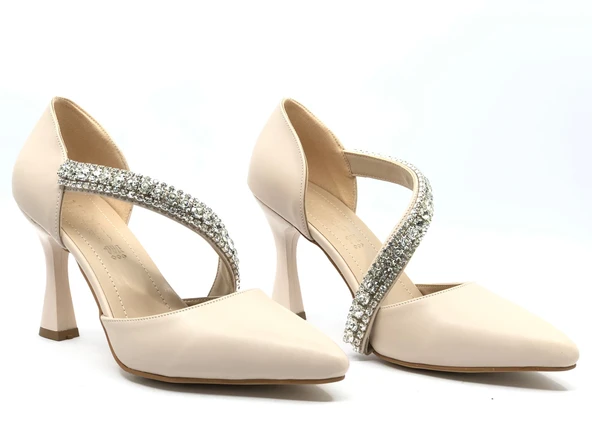 Mehtap Taş Detaylı Kadın Topuklu Ayakkabı Stiletto - 4
