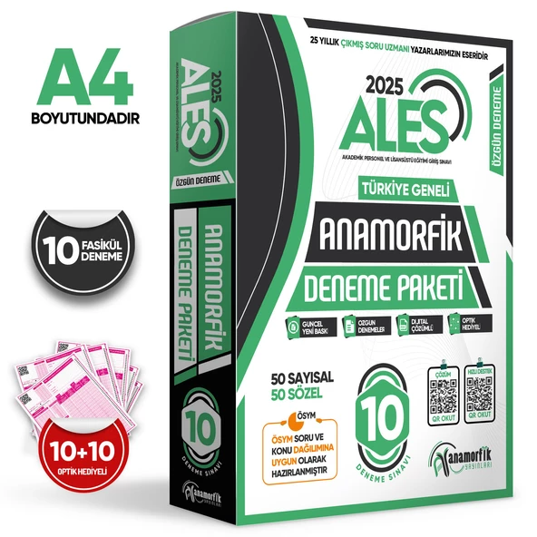 2025 ALES ÖSYM Çıkmış Soru 18li Tıpkı Basım ve 18li (10+8) Anamorfik Özgün Deneme Paketi TG Çözümlü - Resim 2