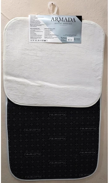 Armada Kaymaz Taban 2li Banyo Seti, Klozet Takımı-Krem - 2