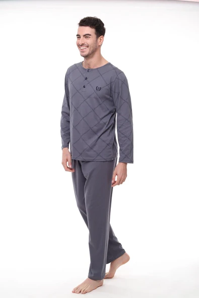 Pijadore 1400 Erkek Uzun Kollu Pijama Takım - 5
