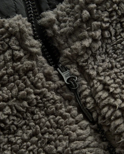 Skechers S242252 Outdoor Fleece Reversible Full Zip Sherpa Erkek Günlük Mont - Resim 7