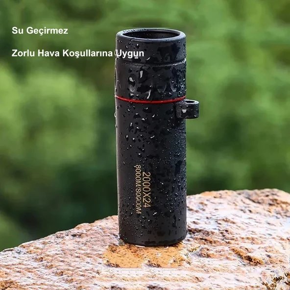 TriLine 2000x24 Zoom Monoküler Mini Taşınabilir HD Dürbün Su Geçirmez Tripod Telefon Tutacağı - 6