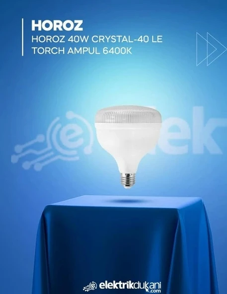 HOROZ CRYSTAL-30 30W LED Torch Ampul Beyaz Işık Yüksek Lümen 3120lm  6400K - 3