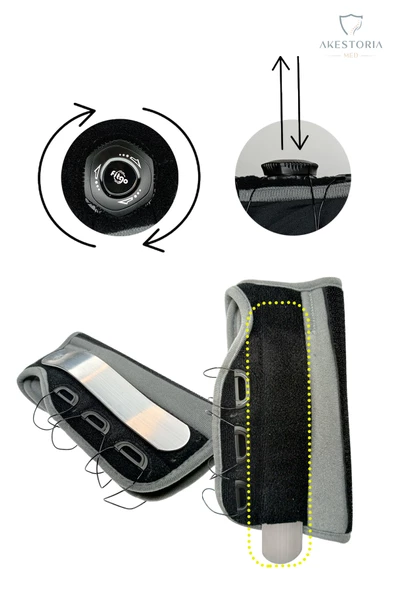 Ayarlanabilir El Bilek Ateli Neopren Kumaş Metal Ve Plastik Destekli Sağ Taraflı HS-0021 - 2