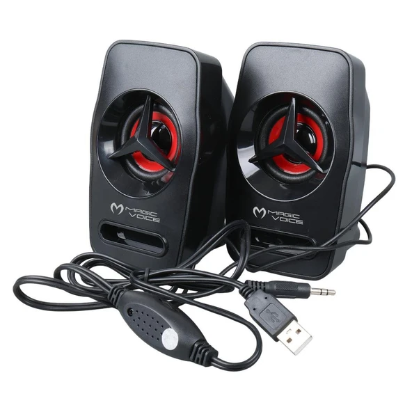 Magicvoice T-19 1+1 Usb Bilgisayar Pc Yanı Hoparlör 2x3 Watt Ses Sistemi Kolon - 6