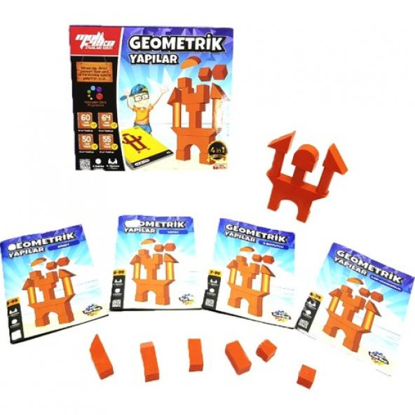 MOLİ GEOMETRİK YAPILAR ( Mimari Bloklar / Equilibrio ) DİKKAT VE ZEKA OYUNU - 2
