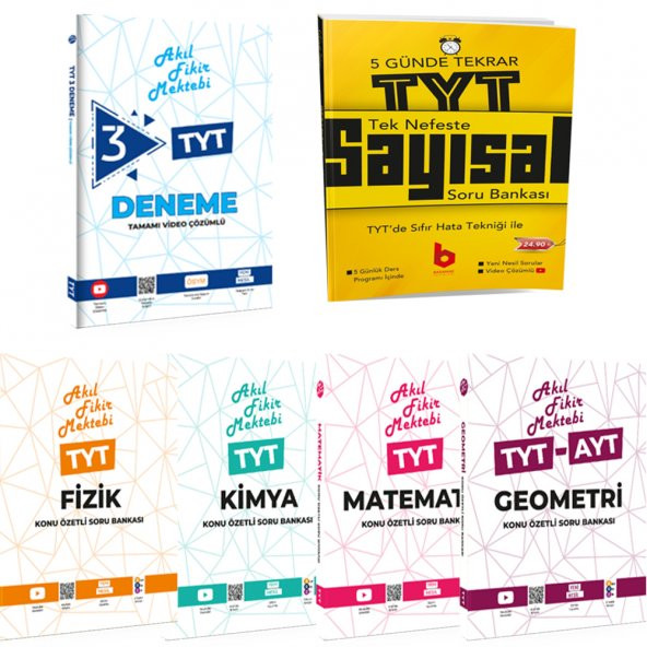 Tonguç Akıl Fikir Mektebi TYT Sayısal Set + Deneme + Tekrar