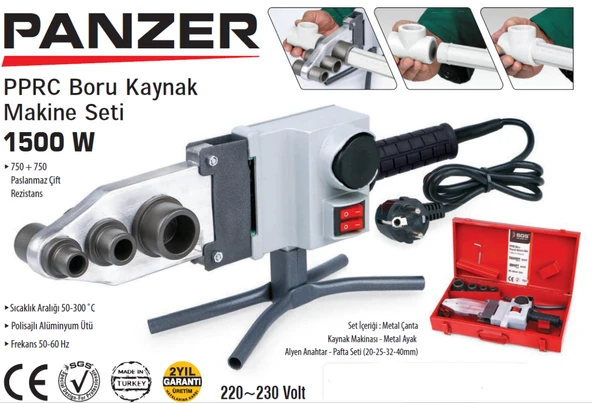SGS PPRC BORU KAYNAK MAKİNA SETİ PANZER 1500W - 3