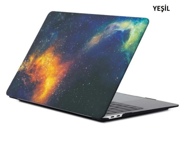 MacBook Air 13 A1932 2018 A2179 2020 Space Desenli Kılıf Kapak