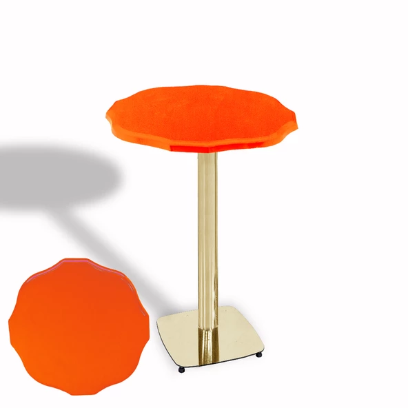 Papatya Bistro Wermodin Masa Yuvarlak 67 cm (Gold) - Kırmızı