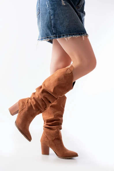 Taba Süet Günlük Kadın Çizme ürün görseli 1