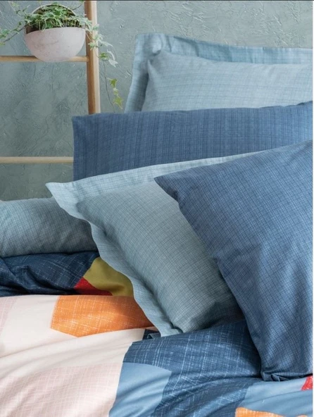 Cotton Box Modern Çift Kişilik Nevresim Takımı Cosy Mavi - 2